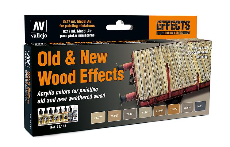 Farb-Set, Alt/Neu Effekt Holz , 8 x 17 ml ; Zur Erzeugung von Alt/Neu Effekten bei Holz.