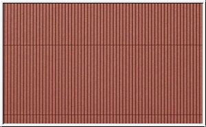 H0/TT Wellblech rotbraun , 2 Dekorplatten je 10 x 20cm