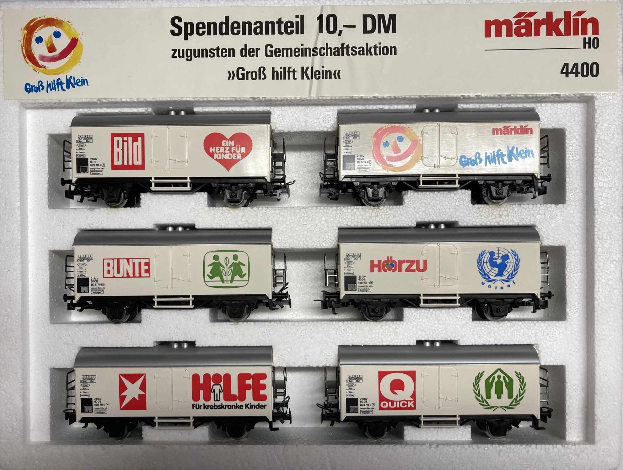 Märklin H0 Wagen-Set ; Groß hilft Klein   6 teilig