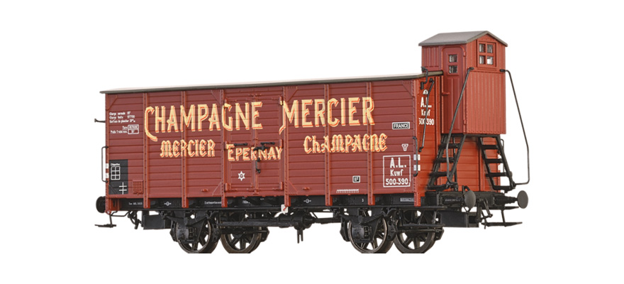 N GÜW [P] A.L. II Champ. Mer. N Gedeckter Güterwagen [P] AL, II, Champagne Mercier