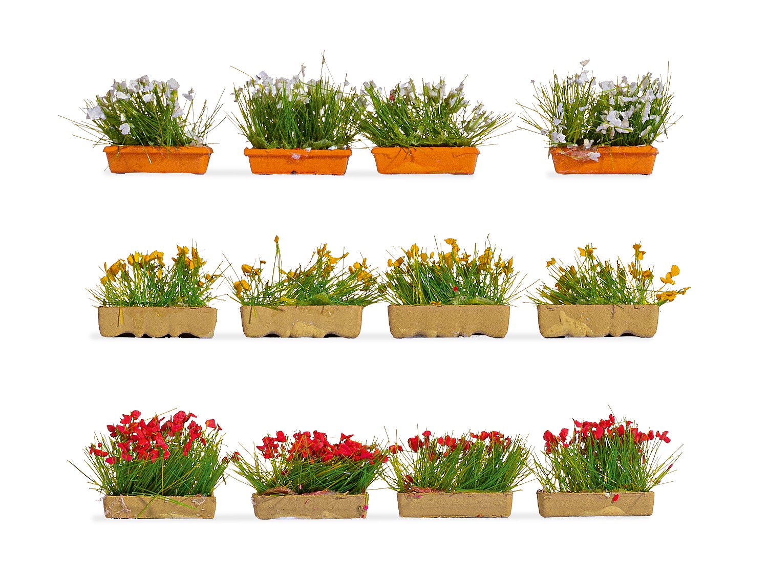 Blumenkästen blühend bunt 
