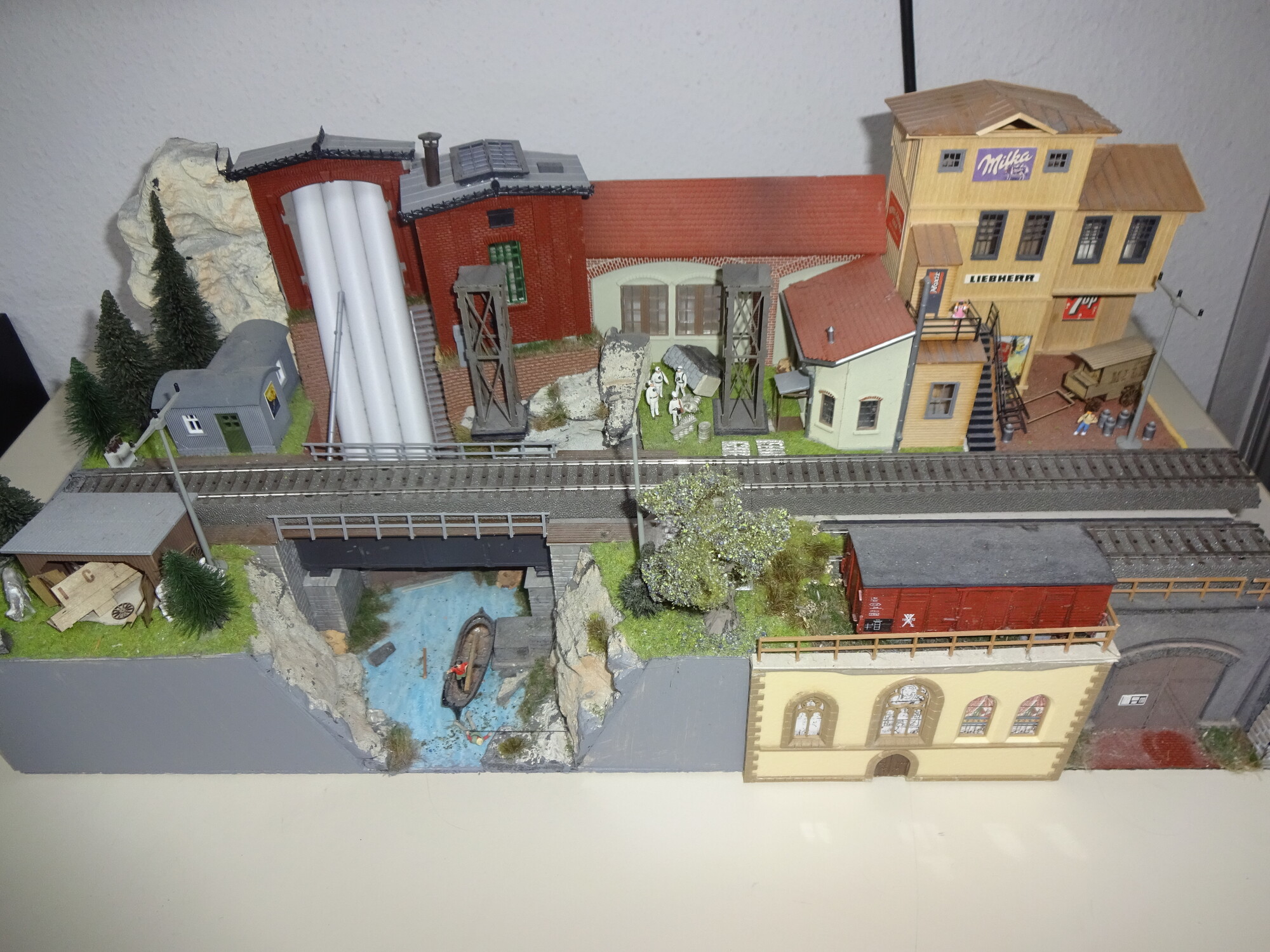 H0 Diorama Wasserwerk mit Gle isanschluß