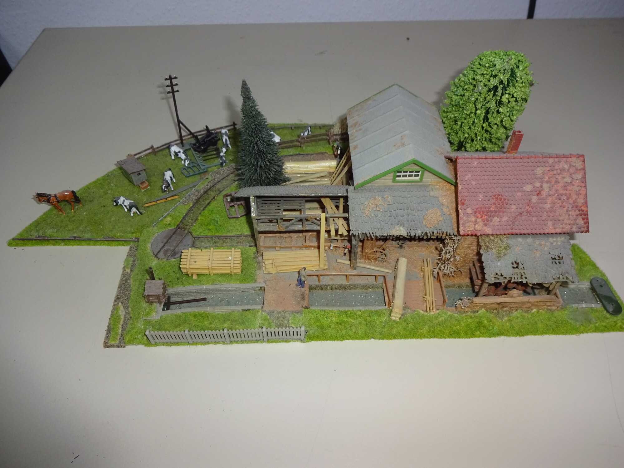 HO Diorama Sägewerk 