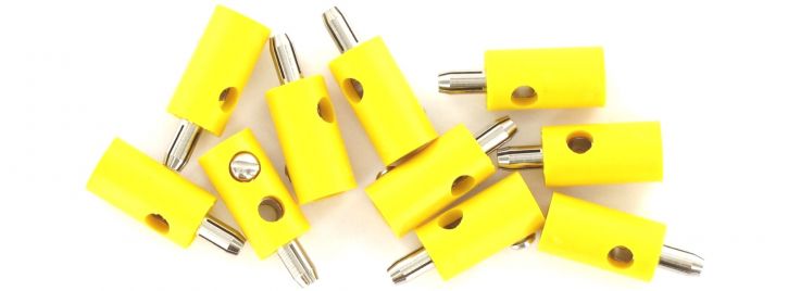 10 Stecker rund, gel 