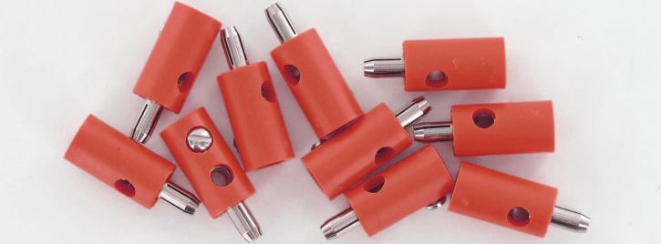 10 Stecker rund, rot 