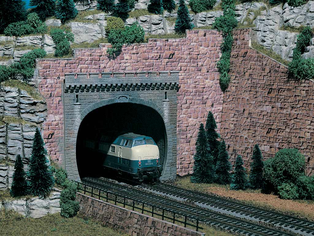 H0 Tunnelportal, zweigleisig 