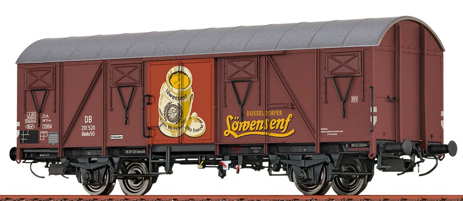 H0 GÜW Glmhs 50 DB,III,Löwens H0 Gedeckter Güterwagen Glmhs50 äLöwensenf“ DB III
