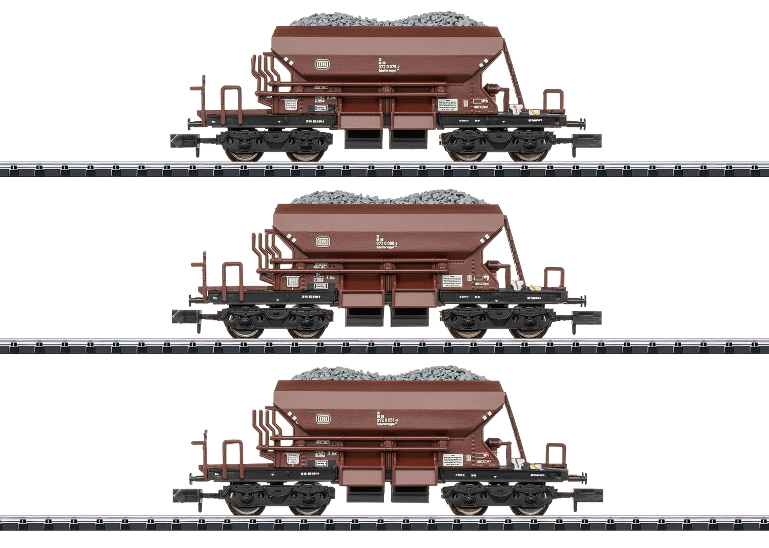 Güterwagen-Set MHI Wagen-Set Dienstgüterschotterwagen