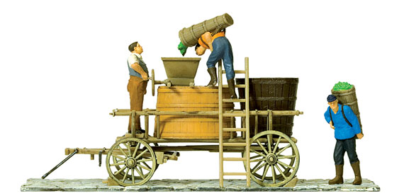 Winzerwagen stehend. Fertigmo 